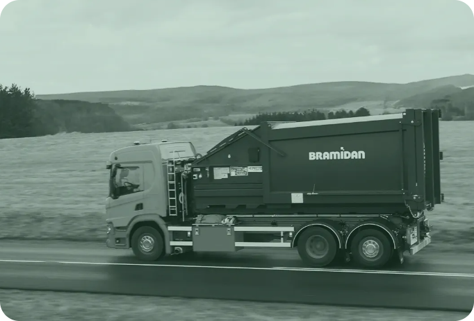 Industrial manufacturer with complex equipment on the road